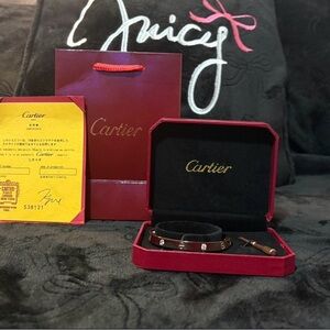 Cartier Rose Gold Bracelet with Diamond Details